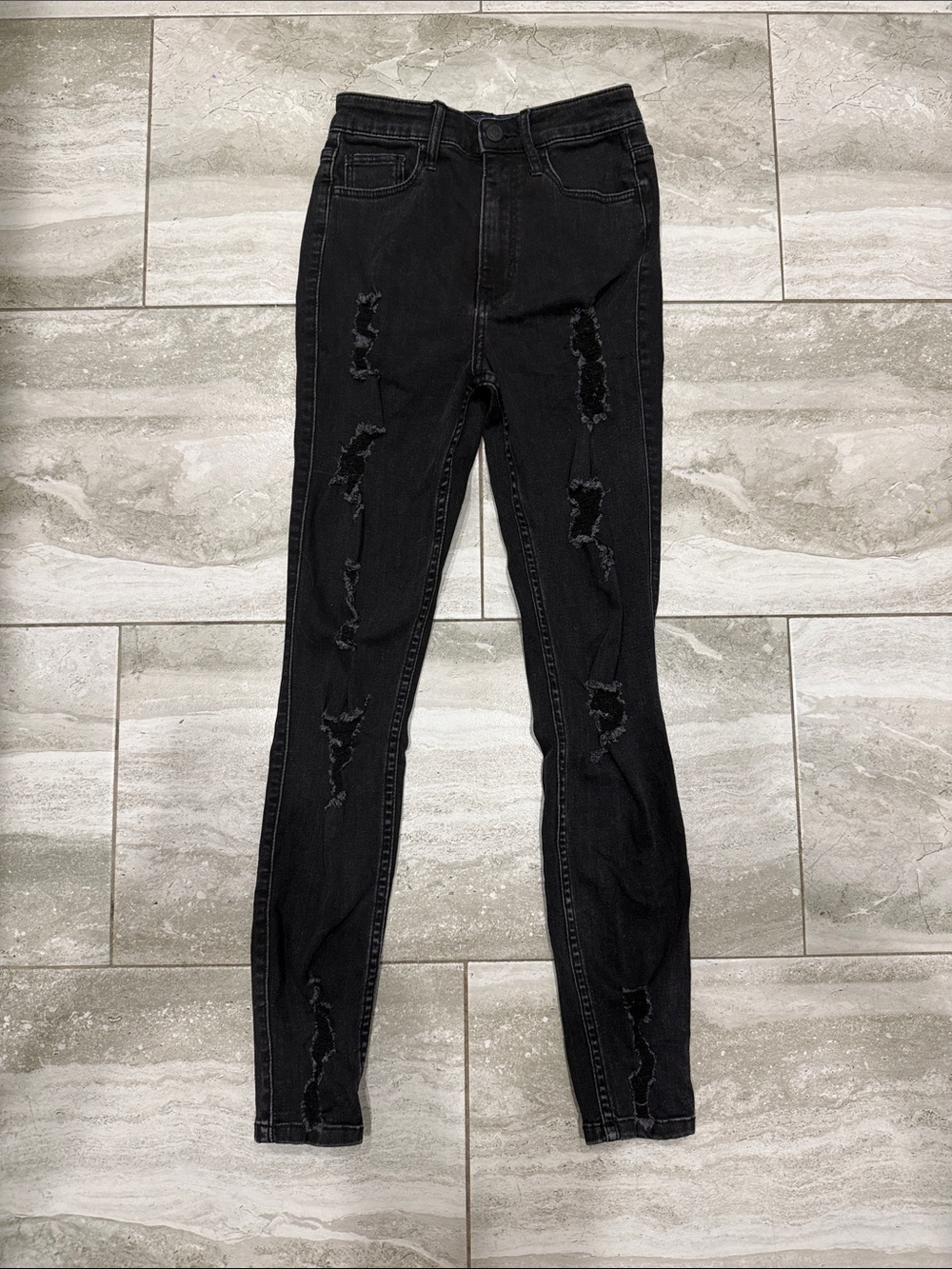 Hollister Black Ripped Skinny Jeans